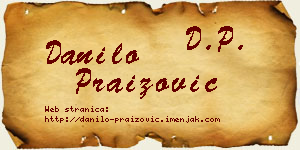 Danilo Praizović vizit kartica